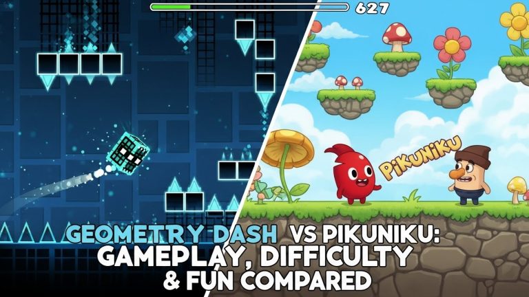 Geometry Dash vs Pikuniku: Gameplay, Difficulty & Fun Compared